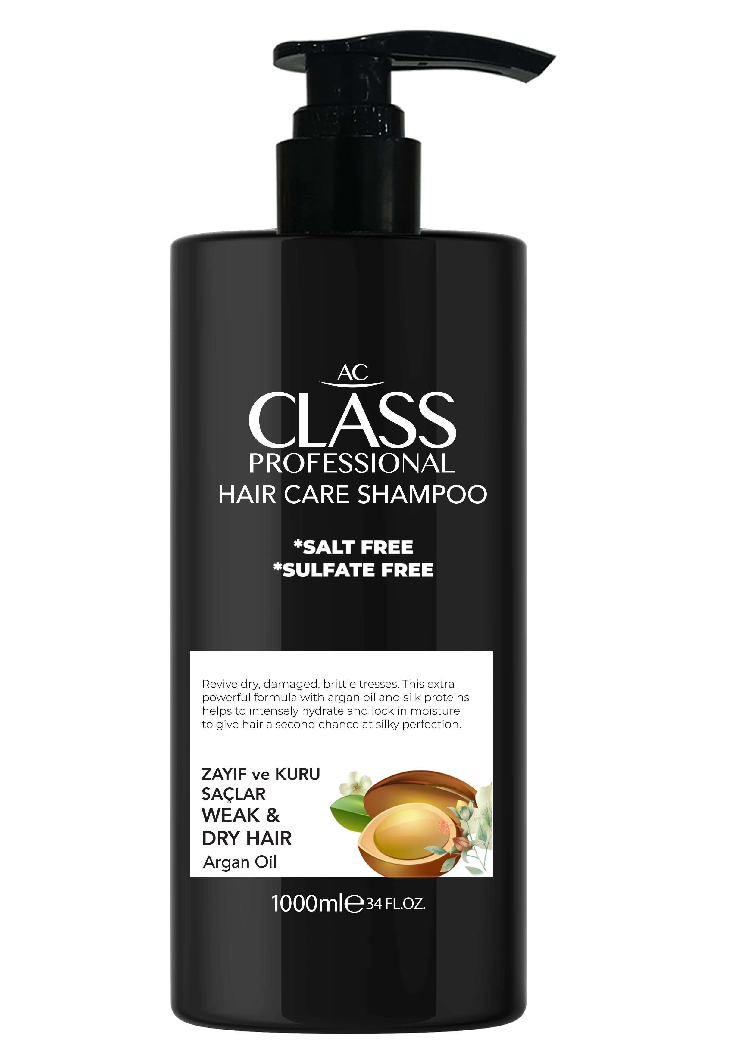 Shampoing Soin Capillaire Cheveux Faibles et Secs 1000 ml